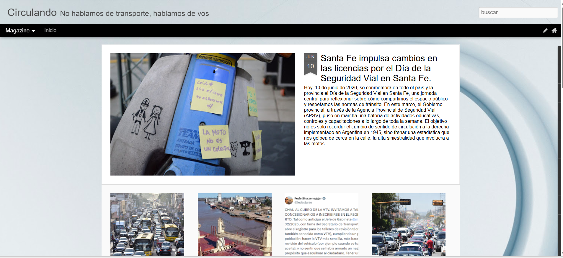 Captura de la etapa de Circulando como blog en Blogger