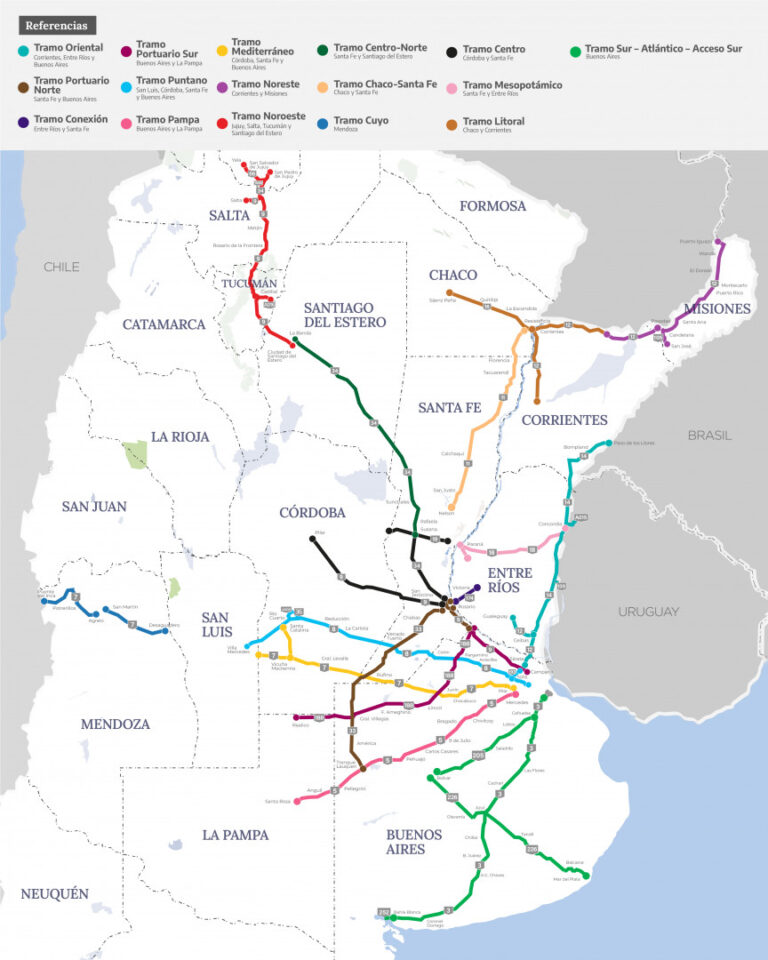 Mapa oficial de la Red Federal de Concesiones