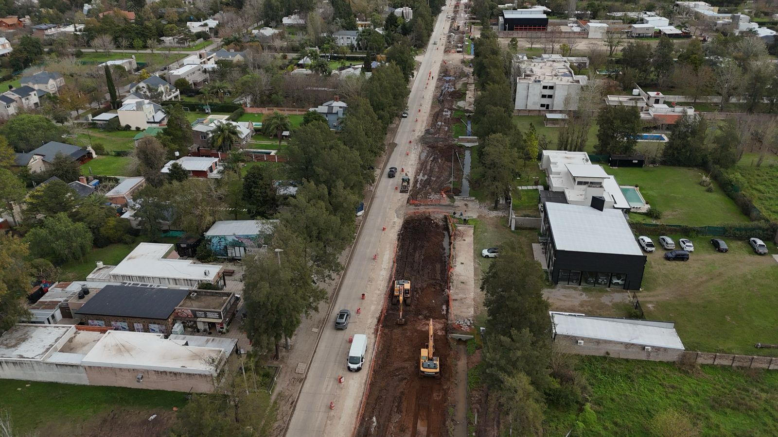 Obras oficiales sobre avenida Jorge Newbery en Rosario