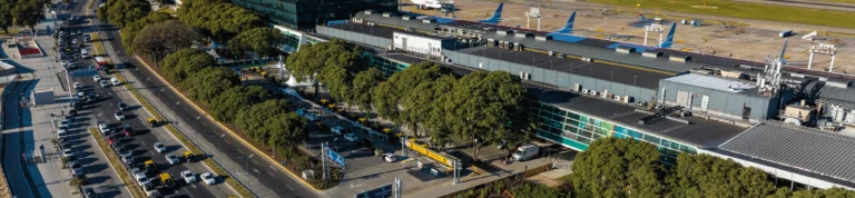 Vista aérea del Aeroparque Internacional Jorge Newbery