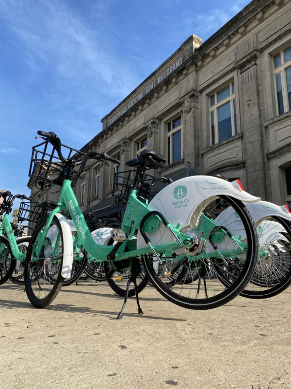 Usuario del sistema de bicicletas públicas Las Bicis en Santa Fe.