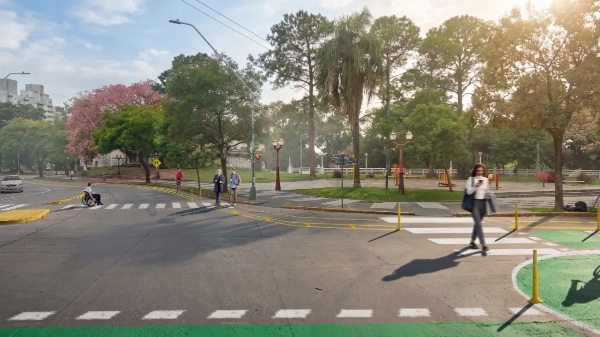 Bicisenda en el sur de la ciudad de Santa Fe