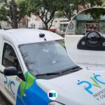 CirculandoVehículo del Sistema Inteligente Vial 360 de Rafaela equipado con cámaras para fiscalización.
