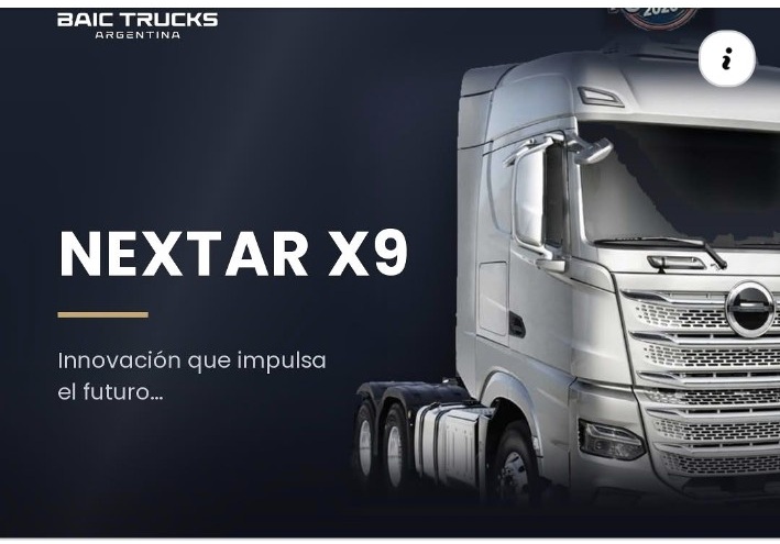 Camión pesado BAIC NEXTAR X9 que será presentado en Pujato