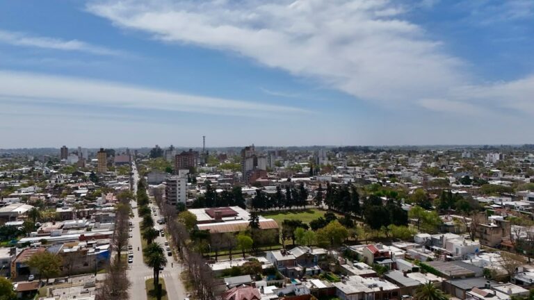 Vista aérea del área urbana de Venado Tuerto, Santa Fe.