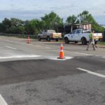 Trabajos de Vialidad Nacional sobre la Ruta Nacional 168 entre Santa Fe y Paraná
